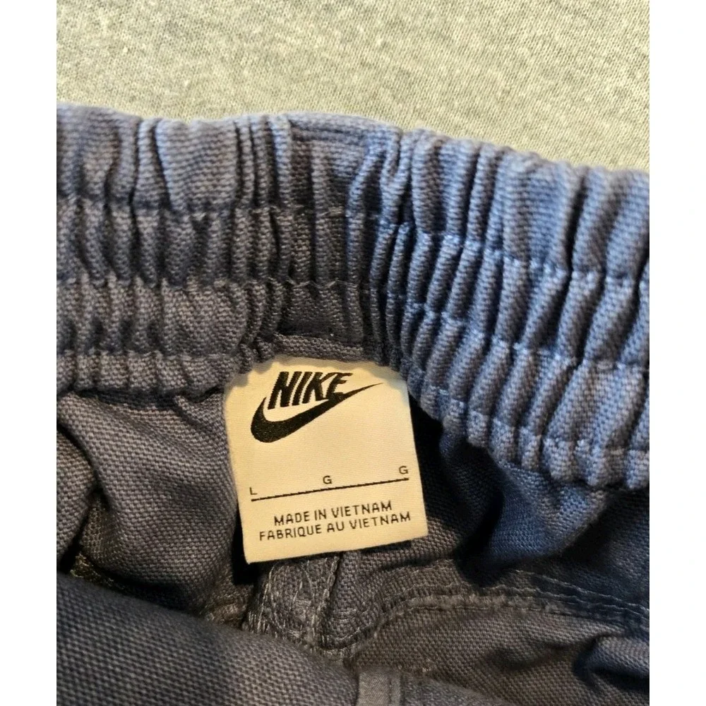 Nike Sportswear Metro Ground Carpenter Pants Boys L Blue Canvas Wide Leg FV8047‎